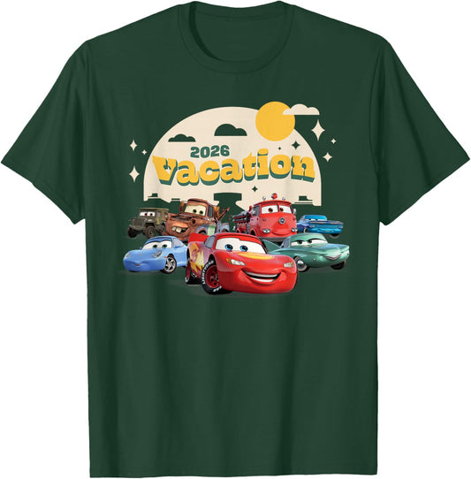 Disney and Pixar's Cars 2026 Vacation Matching Group Trip T-Shirt - T-Shirt | Forest