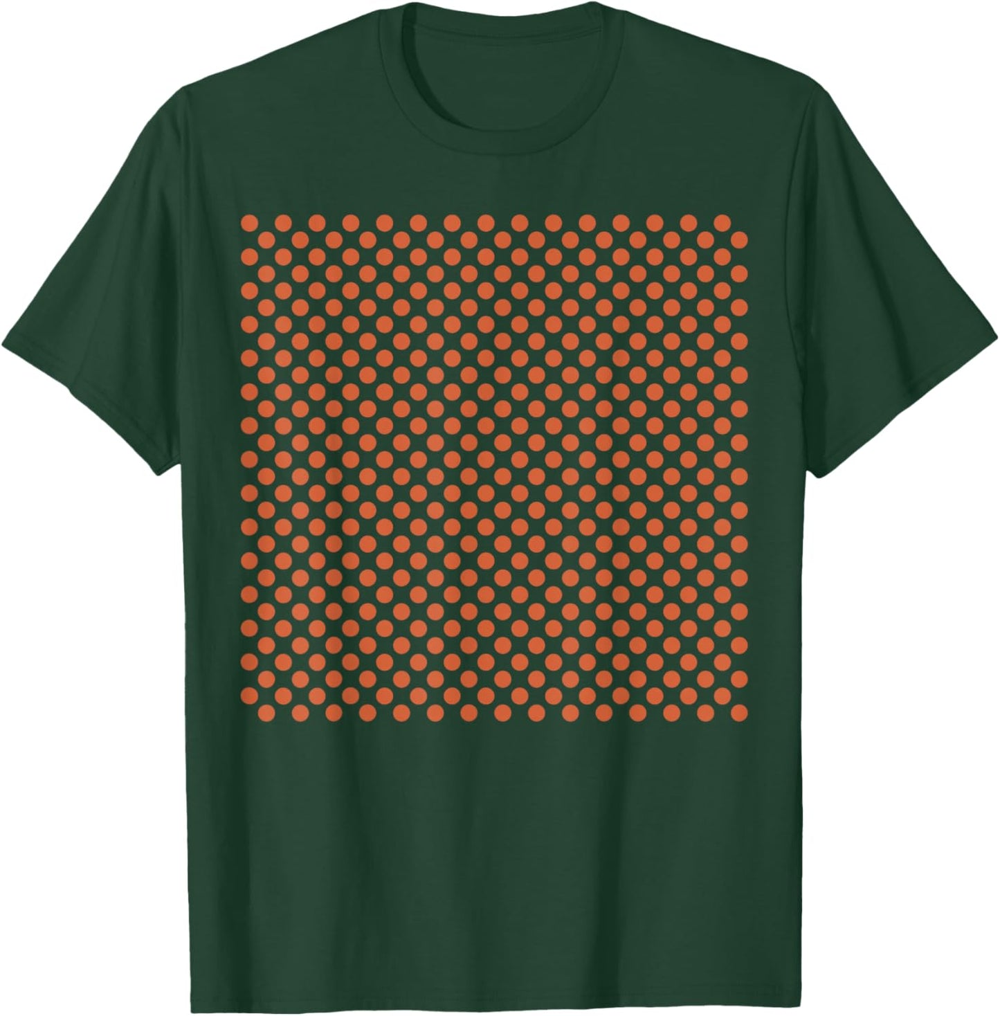Polka Dots, Black Orange, Polka-Dot T-Shirt - T-Shirt | Forest