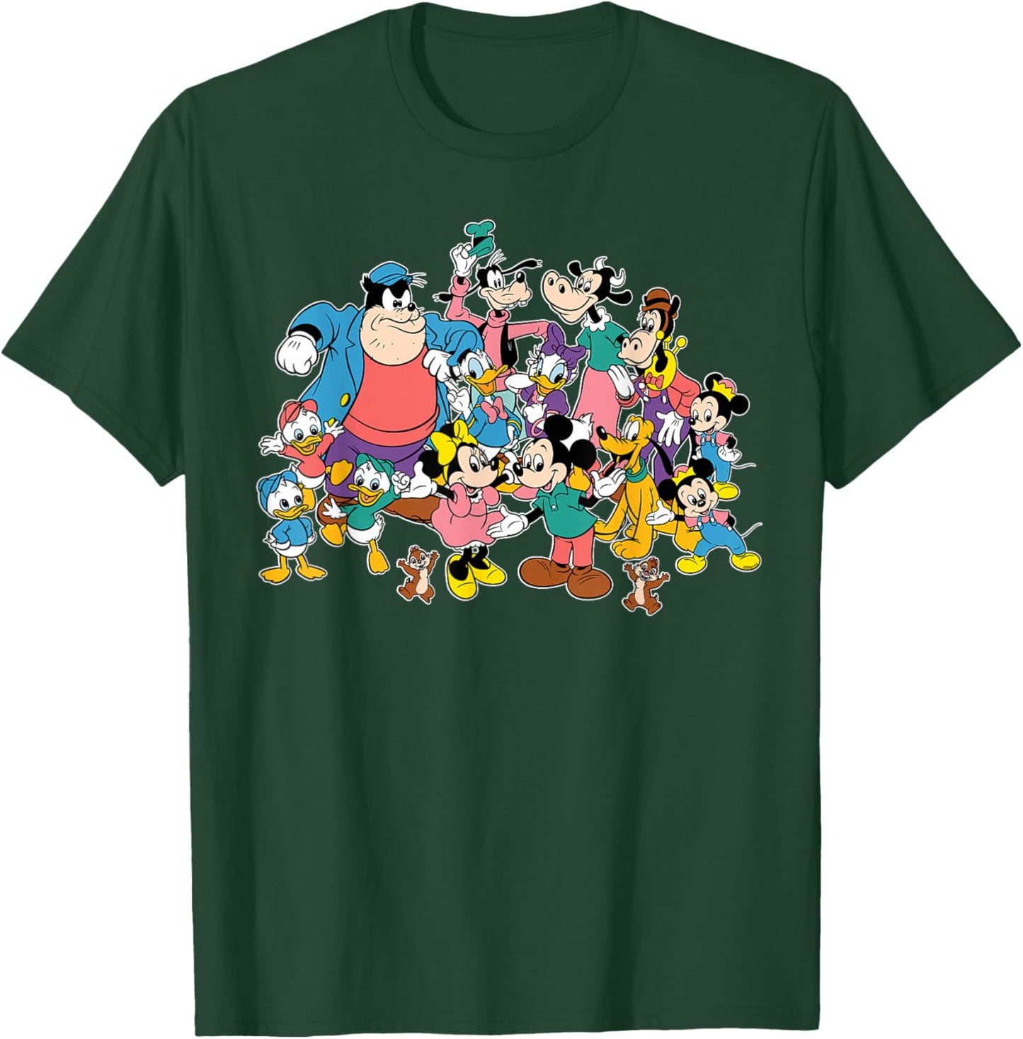 Disney Mickey Mouse & Friends Retro Matching Group Pose T-Shirt - T-Shirt | Forest