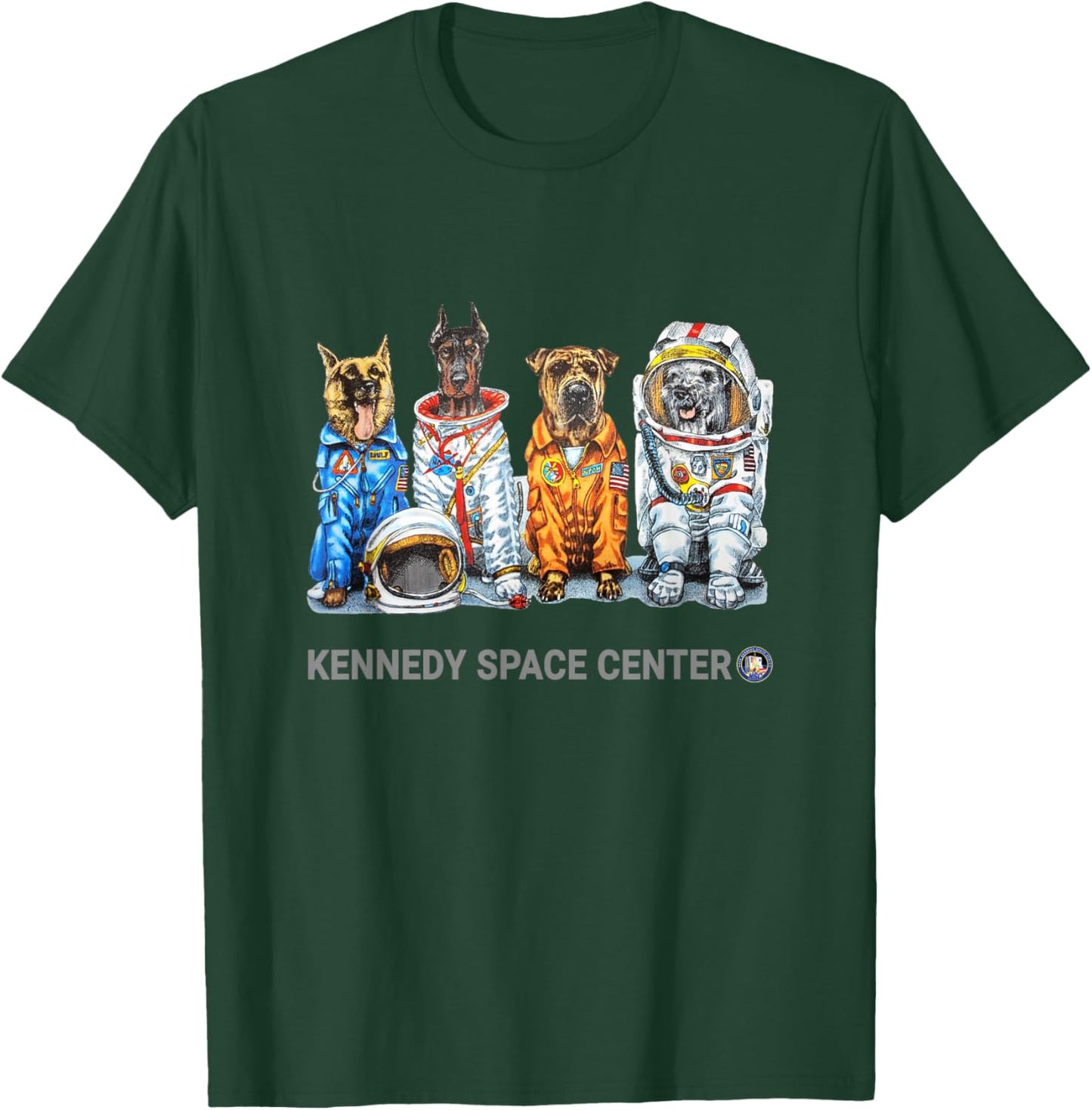 NASA Astronauts Dogs Funny T-Shirt - T-Shirt | Forest