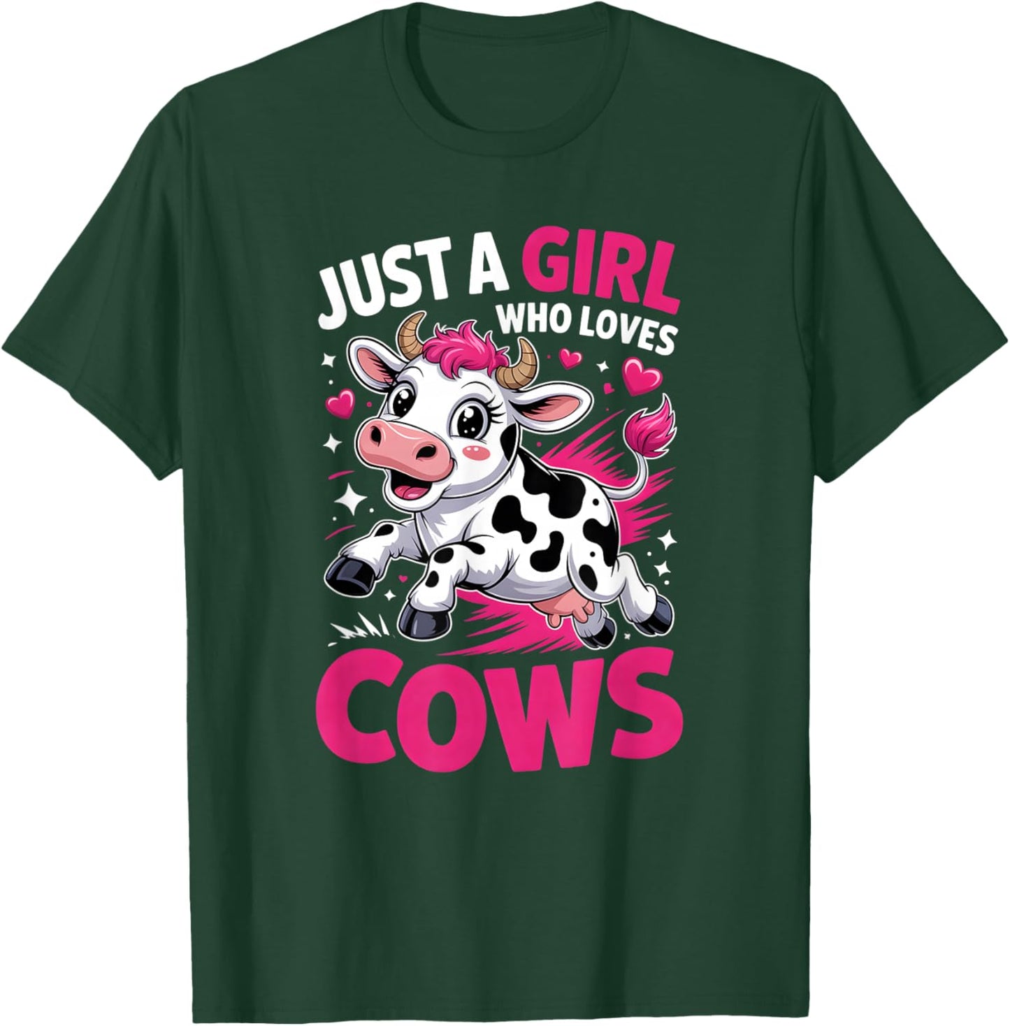 Girls Cow T-Shirt - T-Shirt | Forest