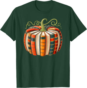Retro Fall Book Reading Autumn Pumpkin Teacher Halloween T-Shirt - T-Shirt | Forest