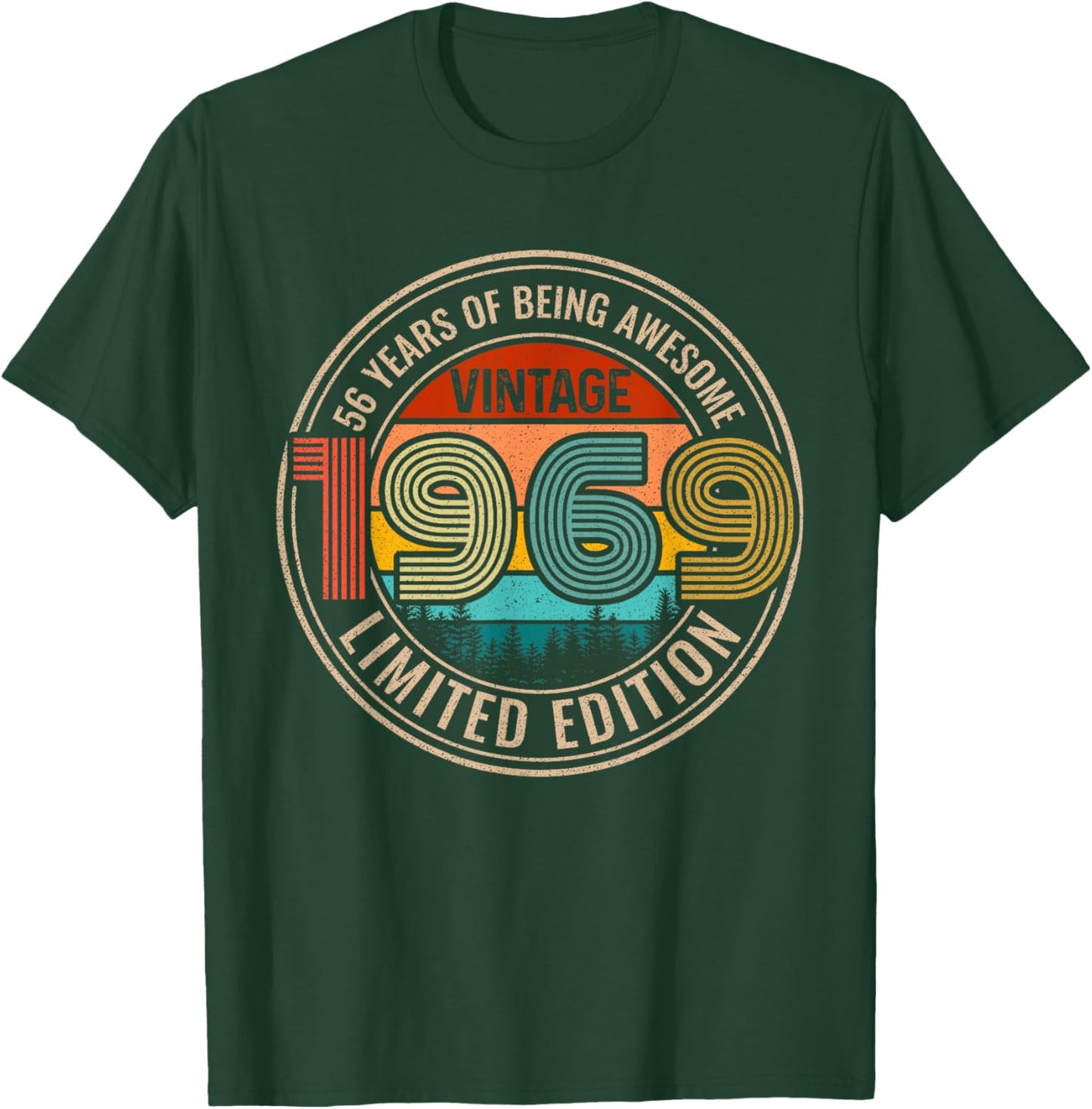 56 Years of Being Awesome 1969 Original Parts 56th Gifts T-Shirt - T-Shirt | Forest