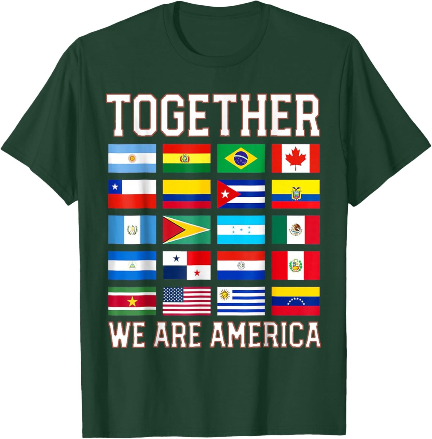 Together We are America Flags T-Shirt - T-Shirt | Forest