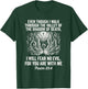 Christian Scripture Art Psalm 23 4 Faith Quote Bible Verse T-Shirt - T-Shirt | Forest