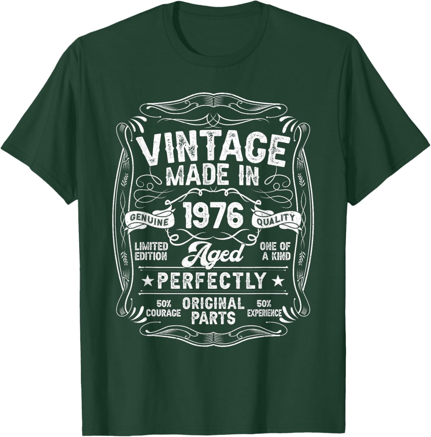 Vintage 1976 50yr 50th Birthday Gifts 50 Years Old T-Shirt - T-Shirt | Forest