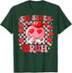Valentine Groovy Smile Face Six Seven Bruh Heart Sunglasses T-Shirt - T-Shirt | Forest