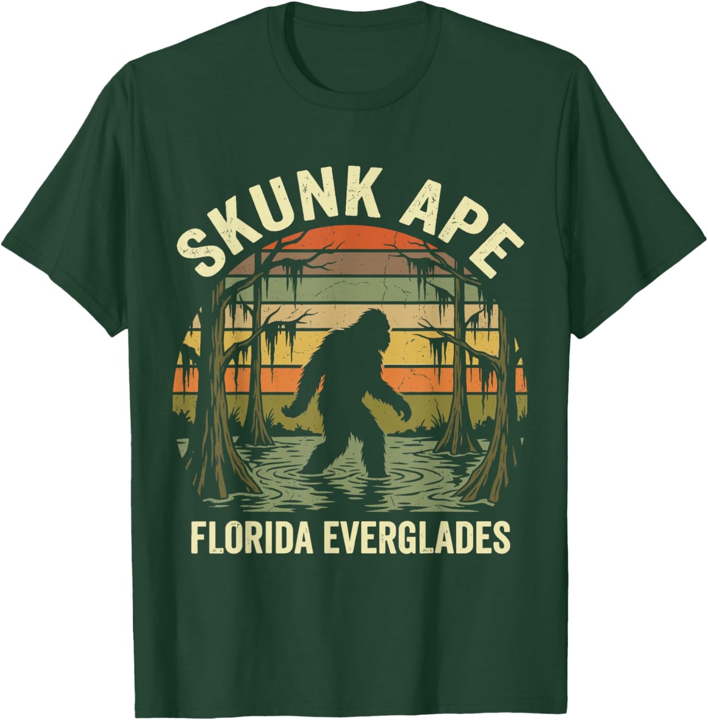 Skunk Ape Cryptid Funny Florida Everglades T-Shirt - T-Shirt | Forest