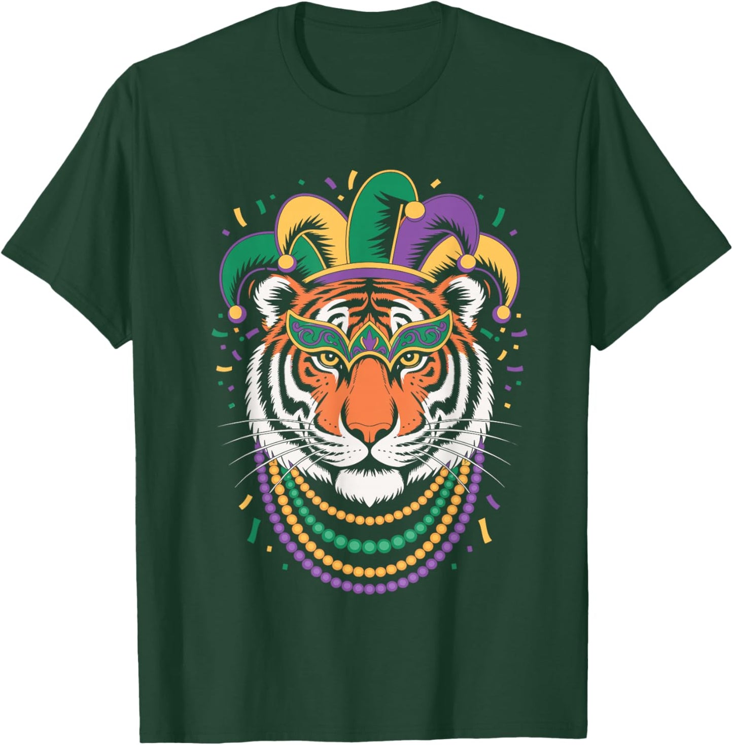 Tiger Mardi Gras Carnival Animal Tiger Face Lover T-Shirt - T-Shirt | Forest