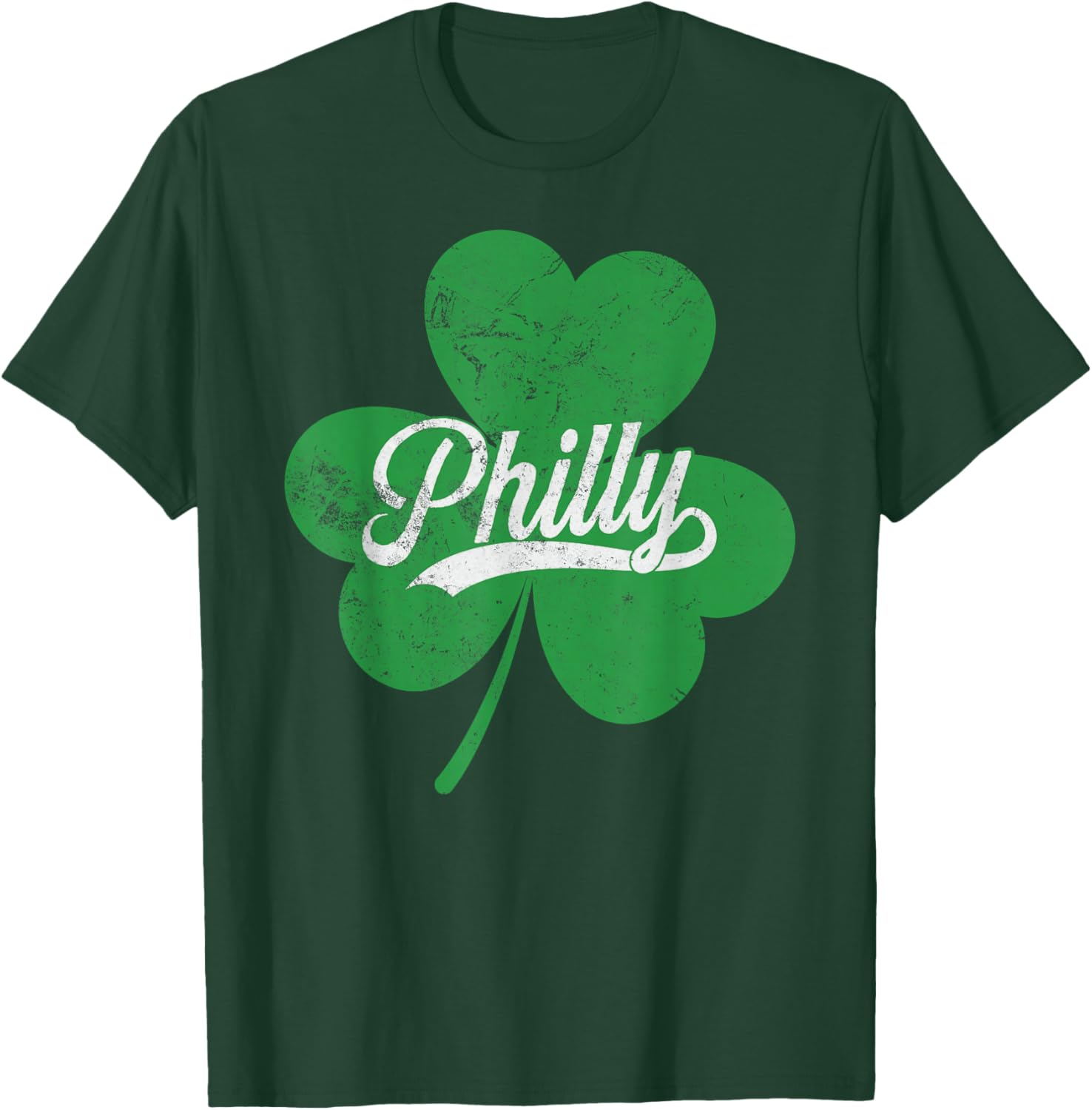 Philly Philadelphia St. Patrick’s Day Shamrock Lucky Clover T-Shirt - T-Shirt | Forest