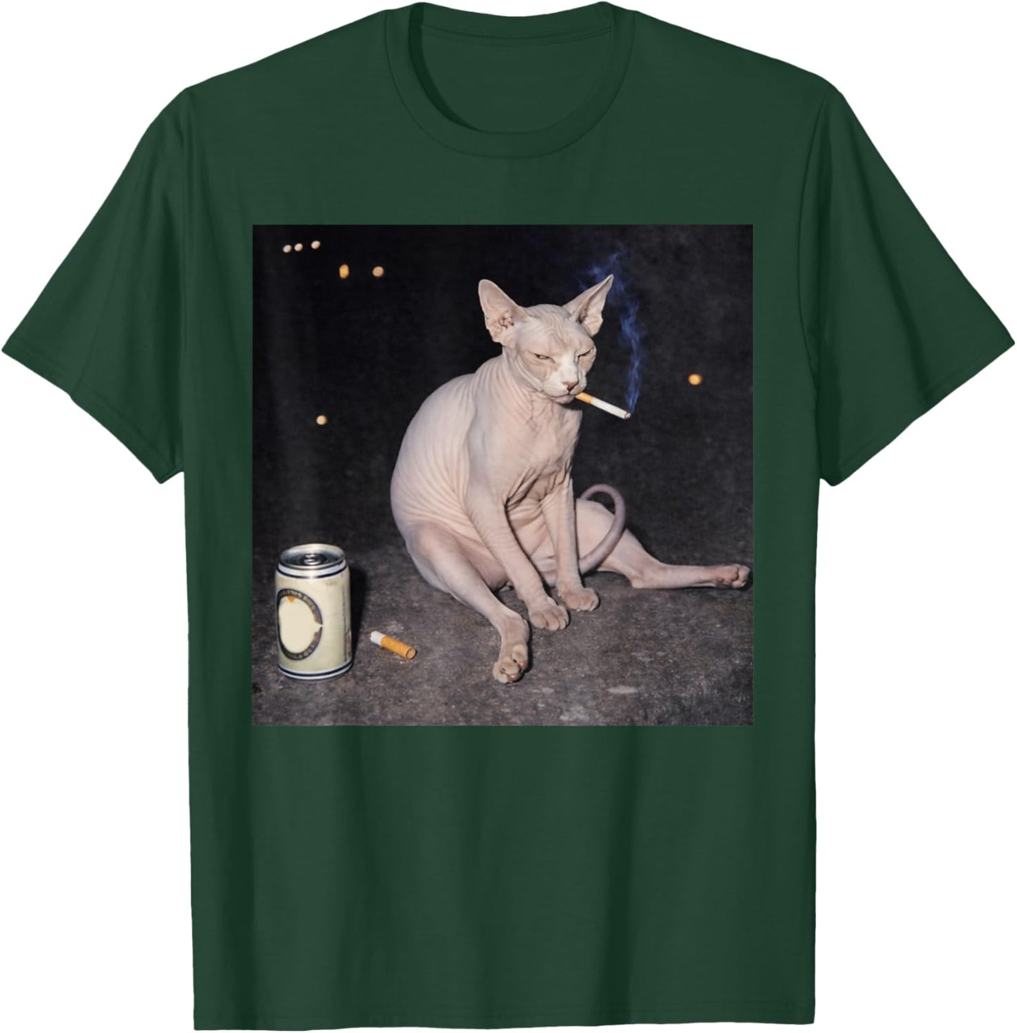 Funny Smoking Cat Meme T-Shirt - T-Shirt | Forest