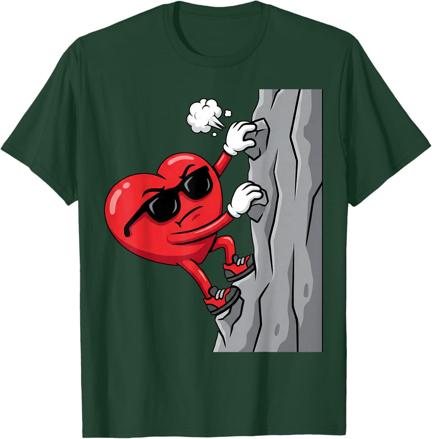 Love Rock Climbing Cute Valentines Day T-Shirt - T-Shirt | Forest