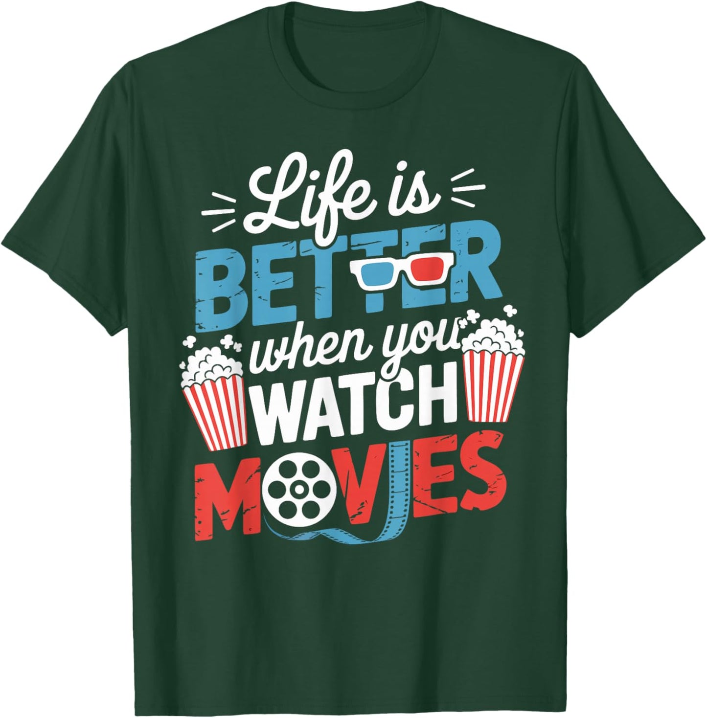 Movie Lover Film Theater Cinema T-Shirt - T-Shirt | Forest
