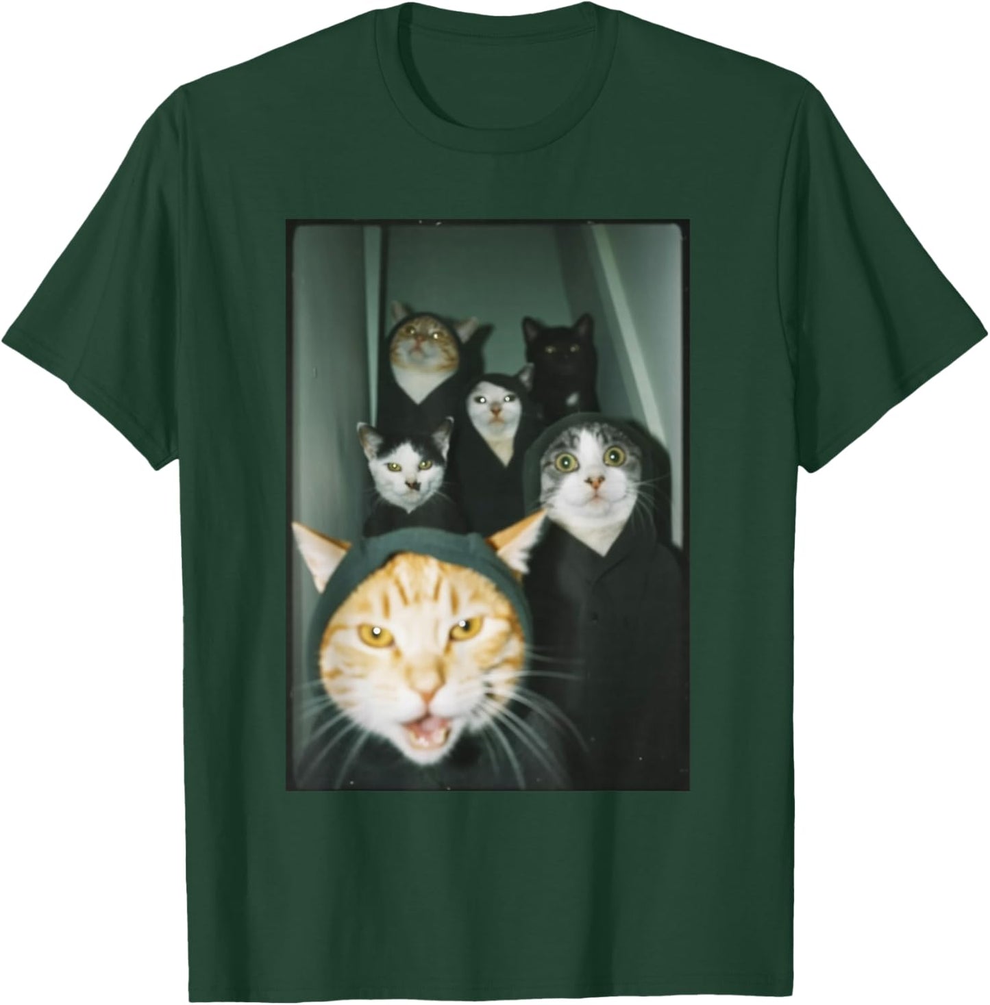 Gangster Cats Cat Selfie Cat Lovers Funny Cat Memes Brainrot T-Shirt - T-Shirt | Forest