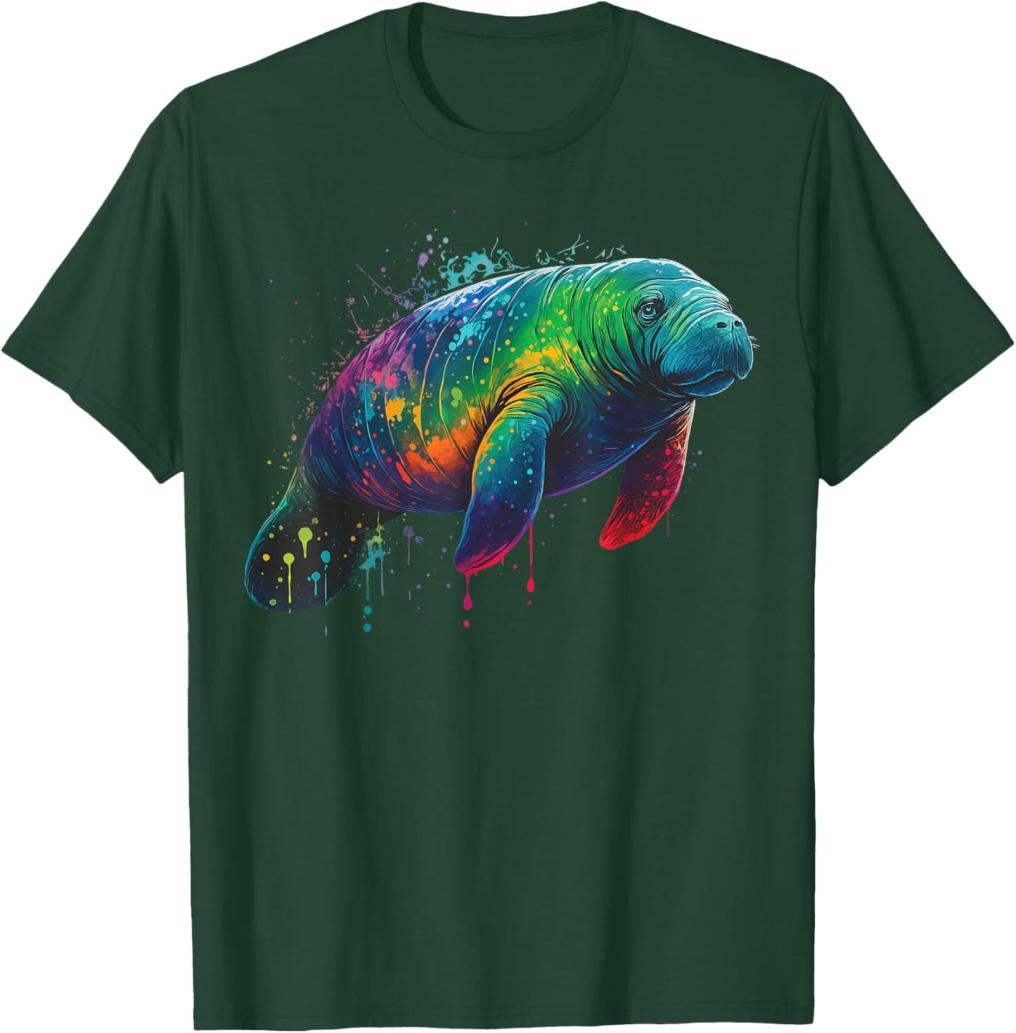Manatee Colorful Sea Cow T-Shirt - T-Shirt | Forest