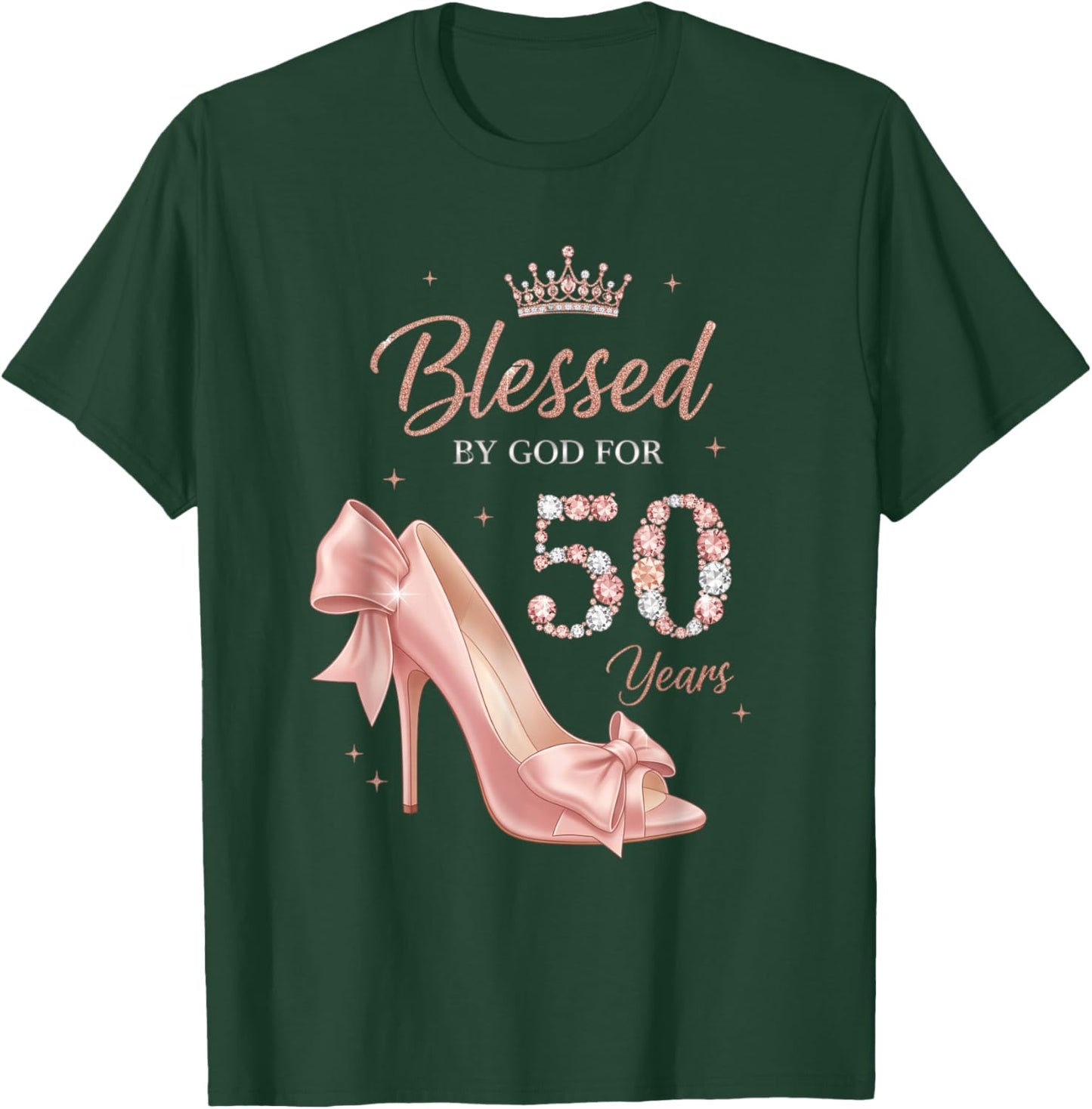 Christian Blessed by God for 50 Years - 50th Birthday Celebr T-Shirt - T-Shirt | Forest