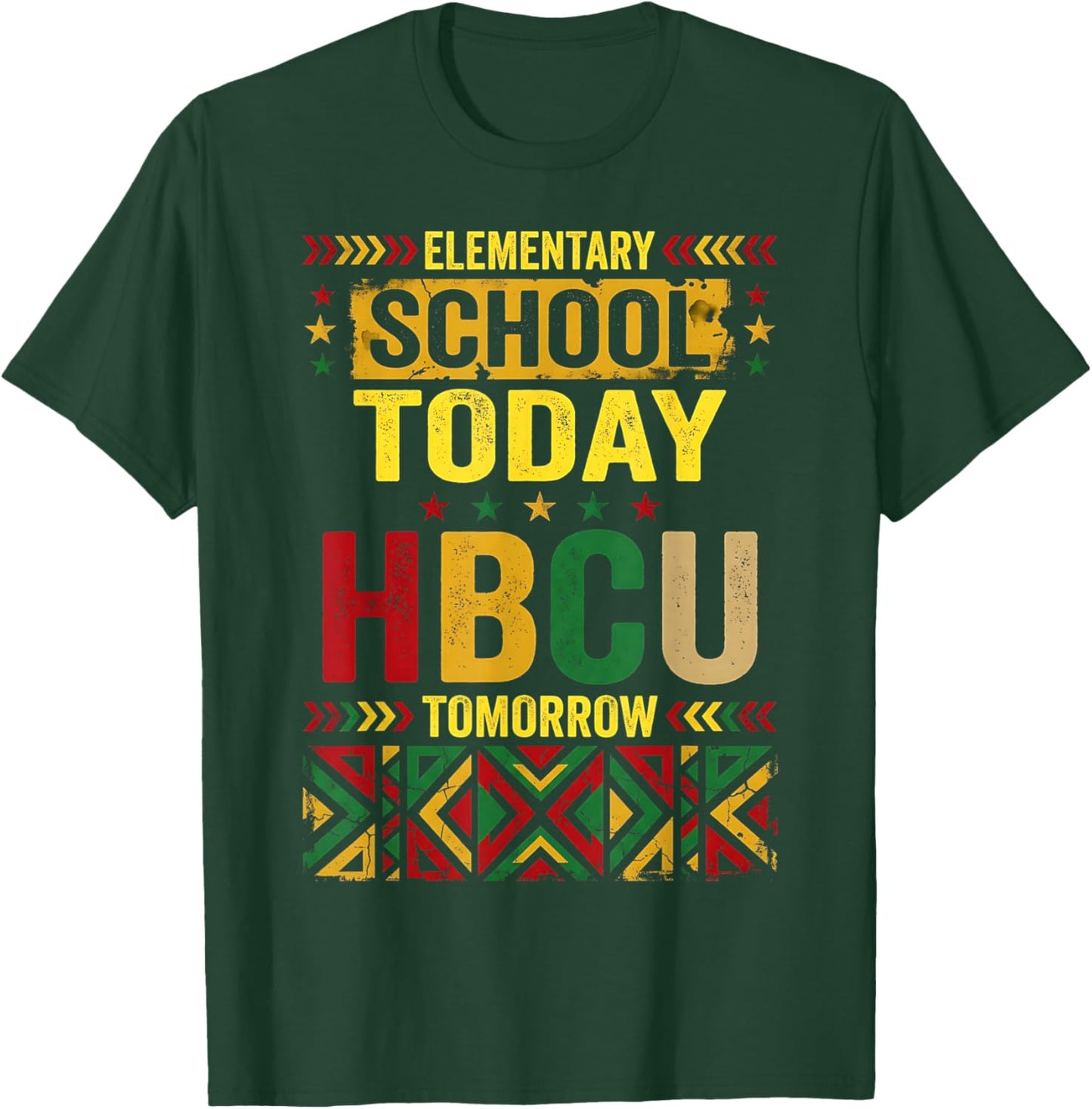 Elementary School Today HBCU Tomorrow Africa Map Afro Kids T-Shirt - T-Shirt | Forest