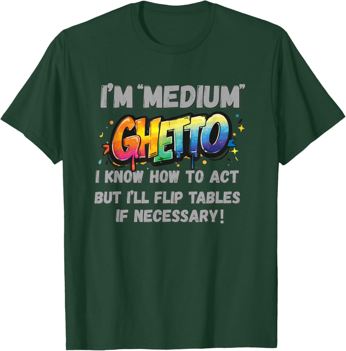 Medium Ghetto Urban Streetwear Fashion T-Shirt - T-Shirt | Forest