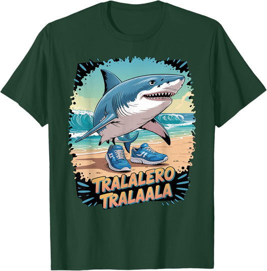 Tralalero Tralala Italian Brainrot Meme Sneaker Shark Boys T-Shirt - T-Shirt | Forest
