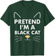 Pretend I’m a Black Cat Easy Funny Lazy Outfit for Halloween T-Shirt - T-Shirt | Forest