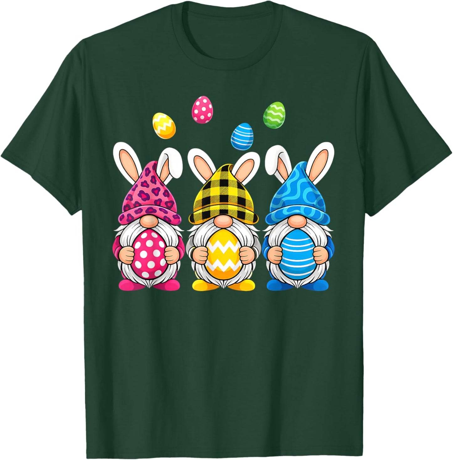 Gnome Easter Shirt Women Easter Outfit Easter Girls T-Shirt - T-Shirt | Forest