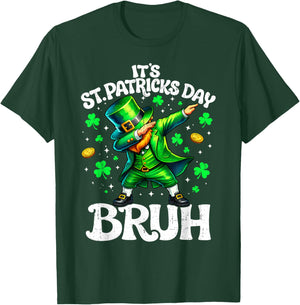 It's St Patrick's Day Bruh Leprechaun St Paddy Men Women Kid T-Shirt - T-Shirt | Forest