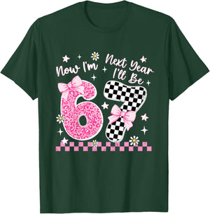 6 Year Old Birthday Girls Kids Now I'm 6 Next Year I'll be 7 T-Shirt - T-Shirt | Forest