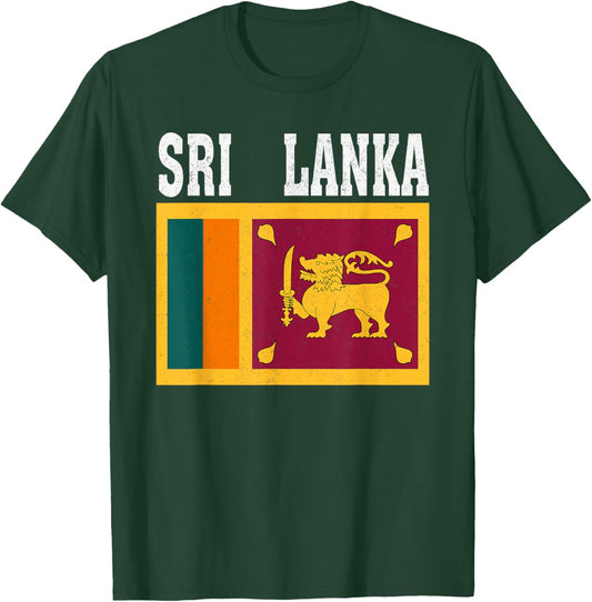 SRI Lanka Flag Patriotic National Roots Souvenir T-Shirt - T-Shirt | Forest