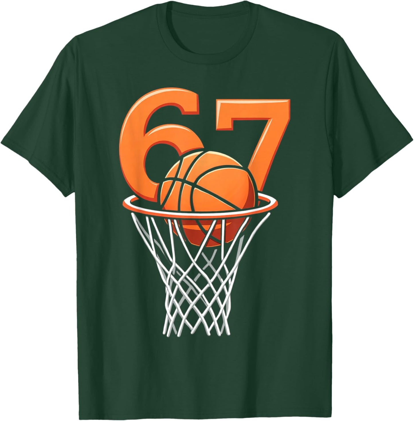 Six Seven 6 7 Basketball Meme T-Shirt - T-Shirt | Forest