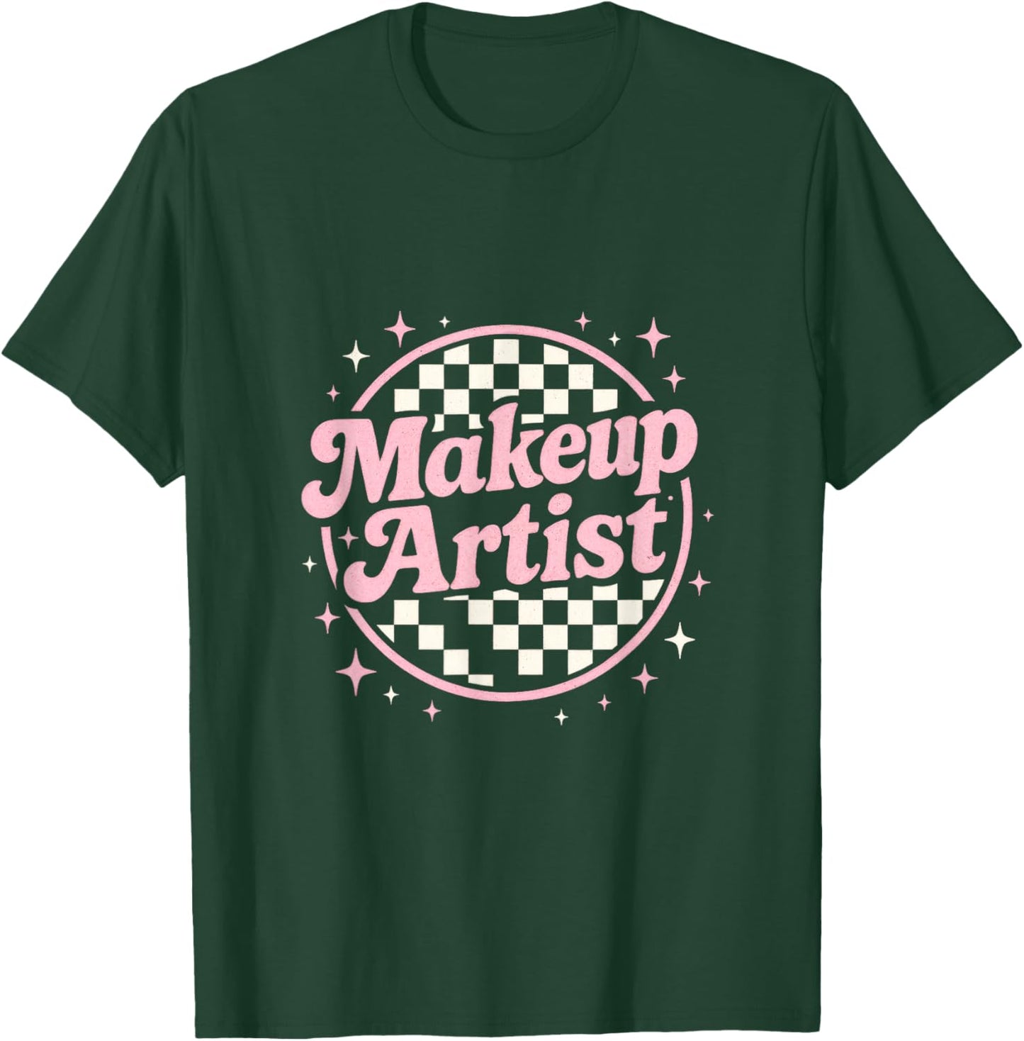 Makeup Artist - Vintage Retro Cosmetology MUA T-Shirt - T-Shirt | Forest