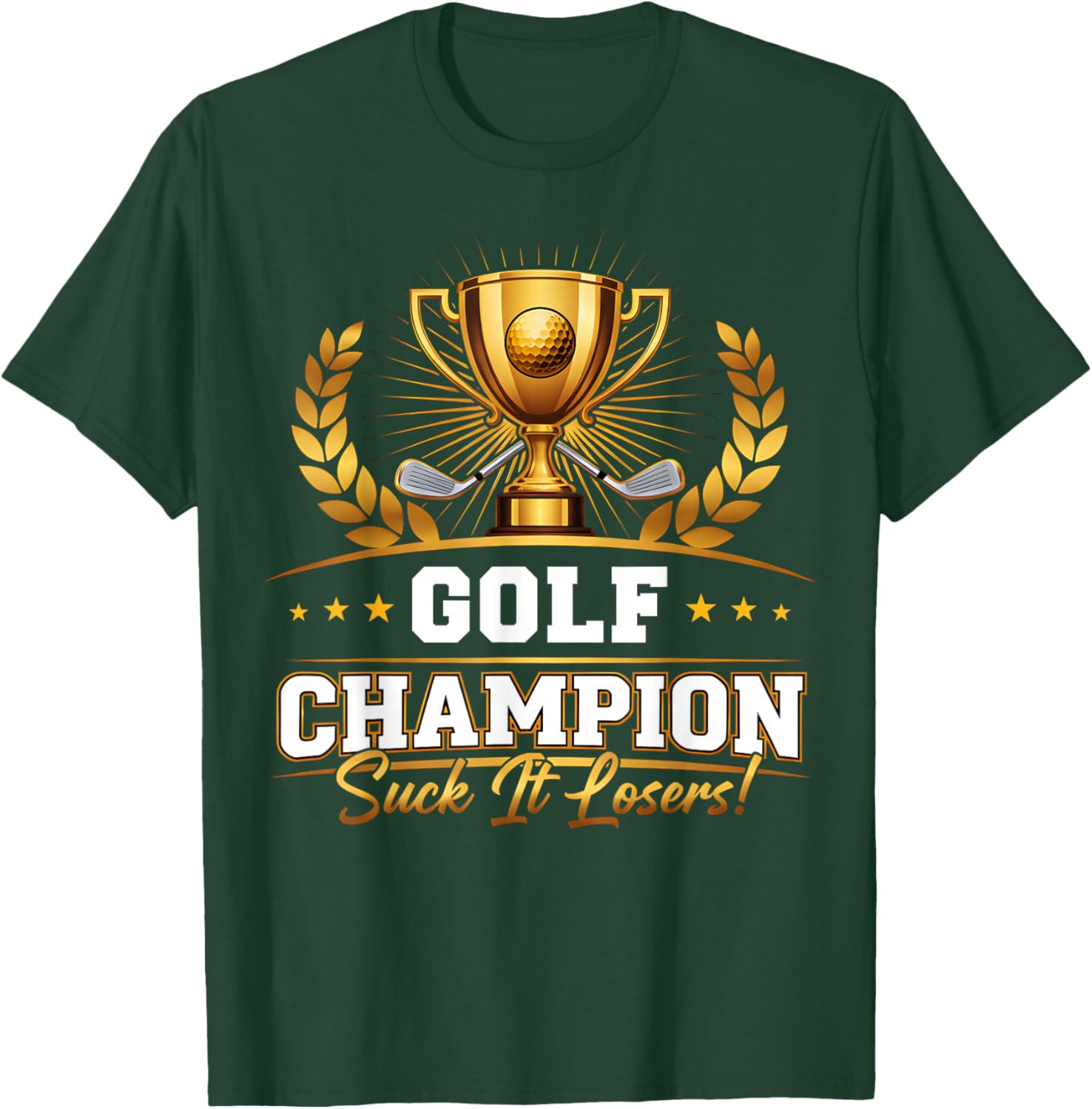 Funny Golf Champion Trophy Design T-Shirt - T-Shirt | Forest