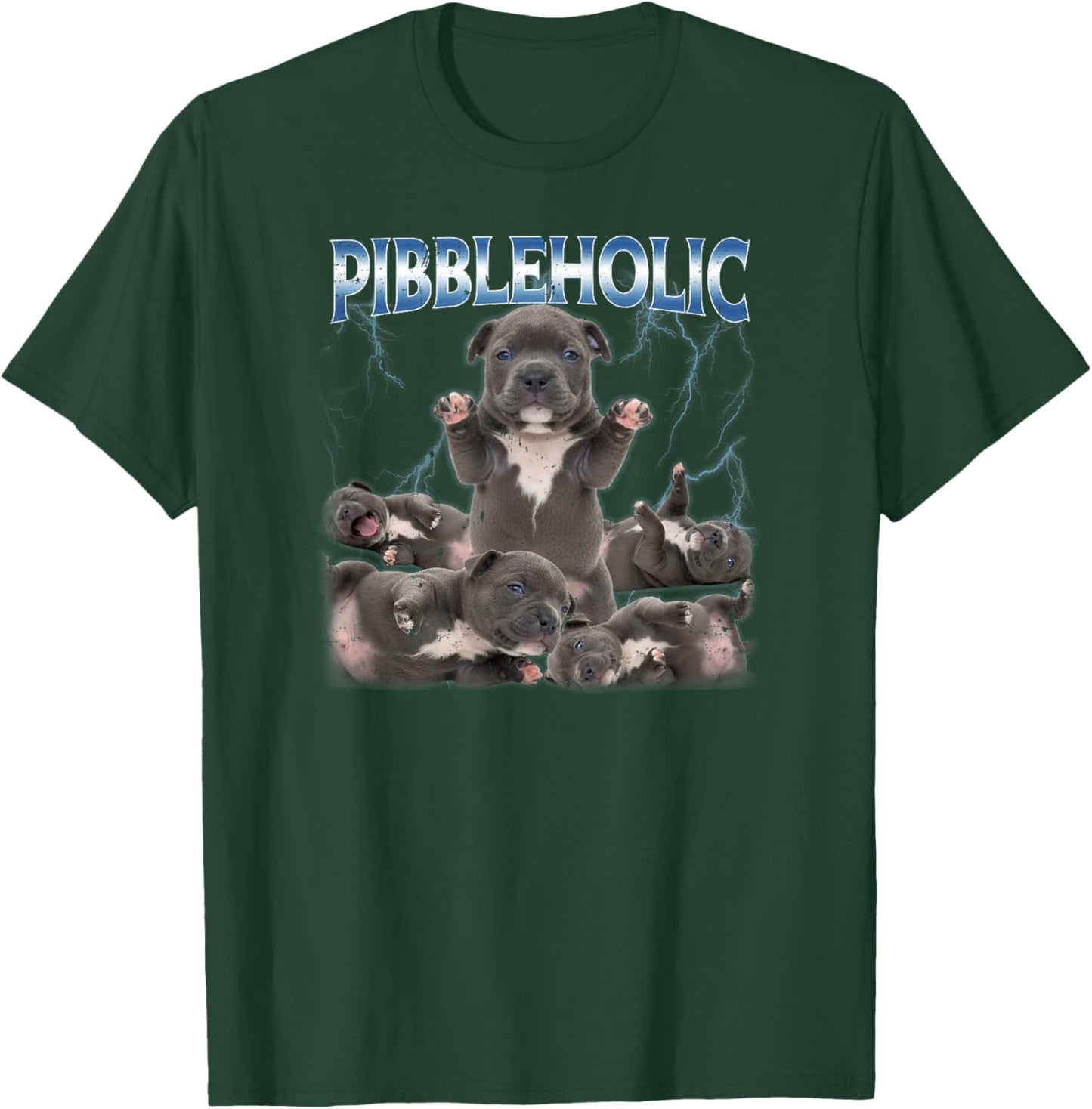 Pibbleholic Pibble Meme Wash Ma Belly T-Shirt - T-Shirt | Forest
