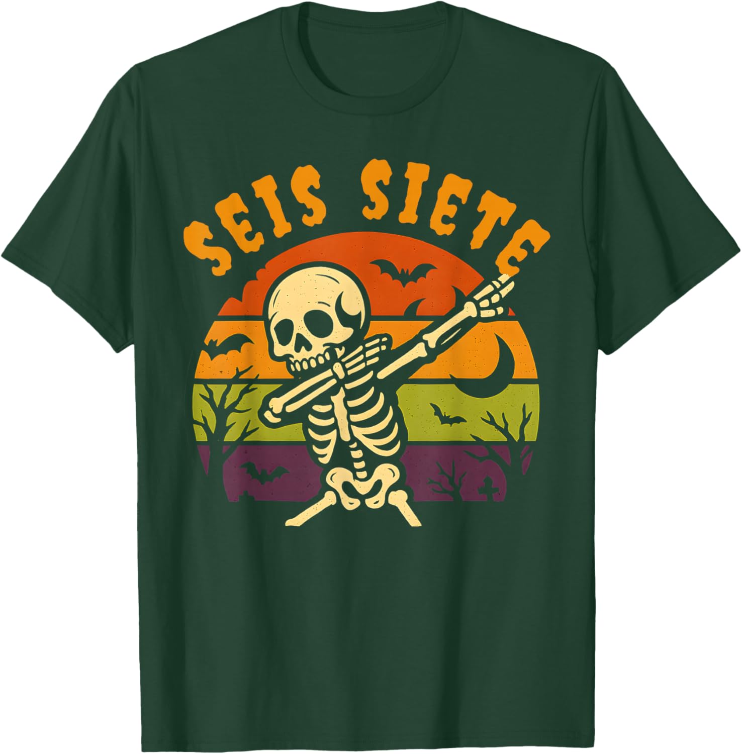 SEIS Siete Spanish Halloween 67 Boys Kids Six Seven Espanol T-Shirt - T-Shirt | Forest