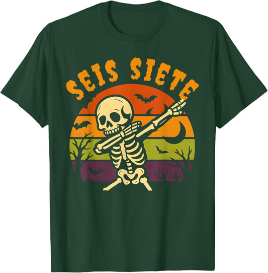 SEIS Siete Spanish Halloween 67 Boys Kids Six Seven Espanol T-Shirt - T-Shirt | Forest