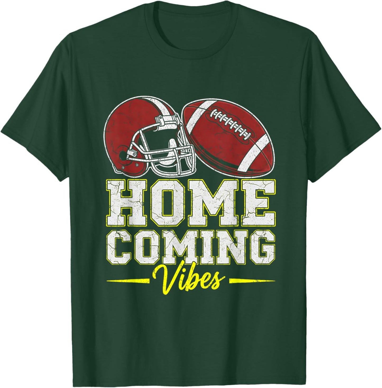 Homecoming Vibes for Teens Football Game Outfits Day School T-Shirt - T-Shirt | Forest