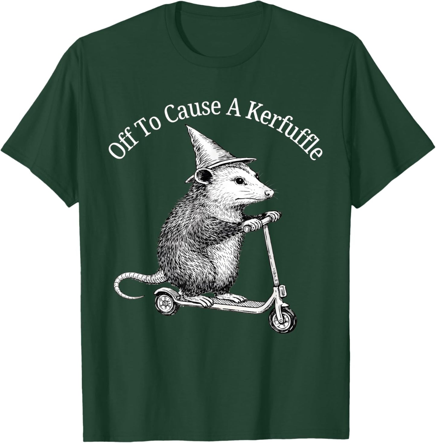 Off to Cause A Kerfuffle Funny Possum Meme Opossum T-Shirt - T-Shirt | Forest