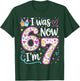 Birthday Girl I was 6 Now I'm 7 Six Seven 7 Years Old T-Shirt - T-Shirt | Forest