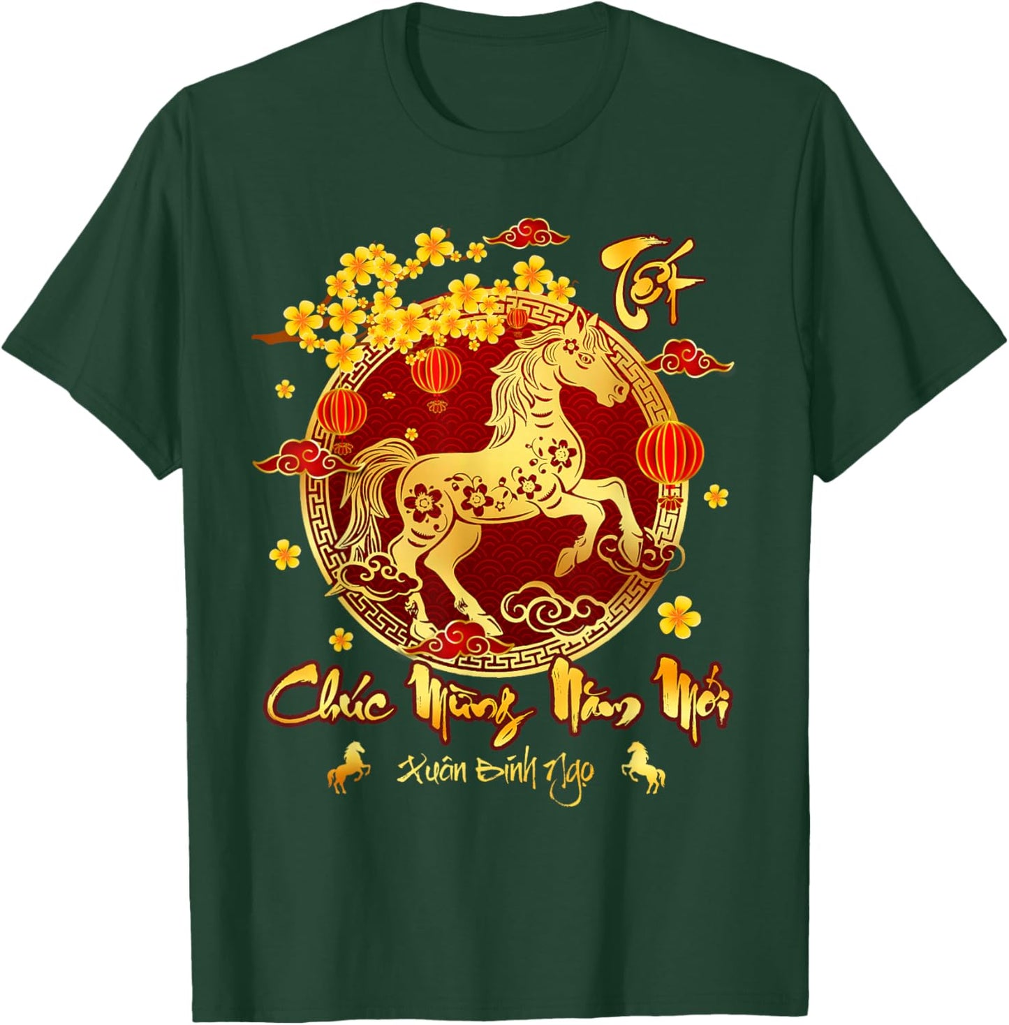 Vietnamese Lunar New Year 2026 TET Viet Chuc Mung NAM Moi T-Shirt - T-Shirt | Forest