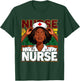 Afro Black Nurse Pride African Pattern RN LPN CNA T-Shirt - T-Shirt | Forest