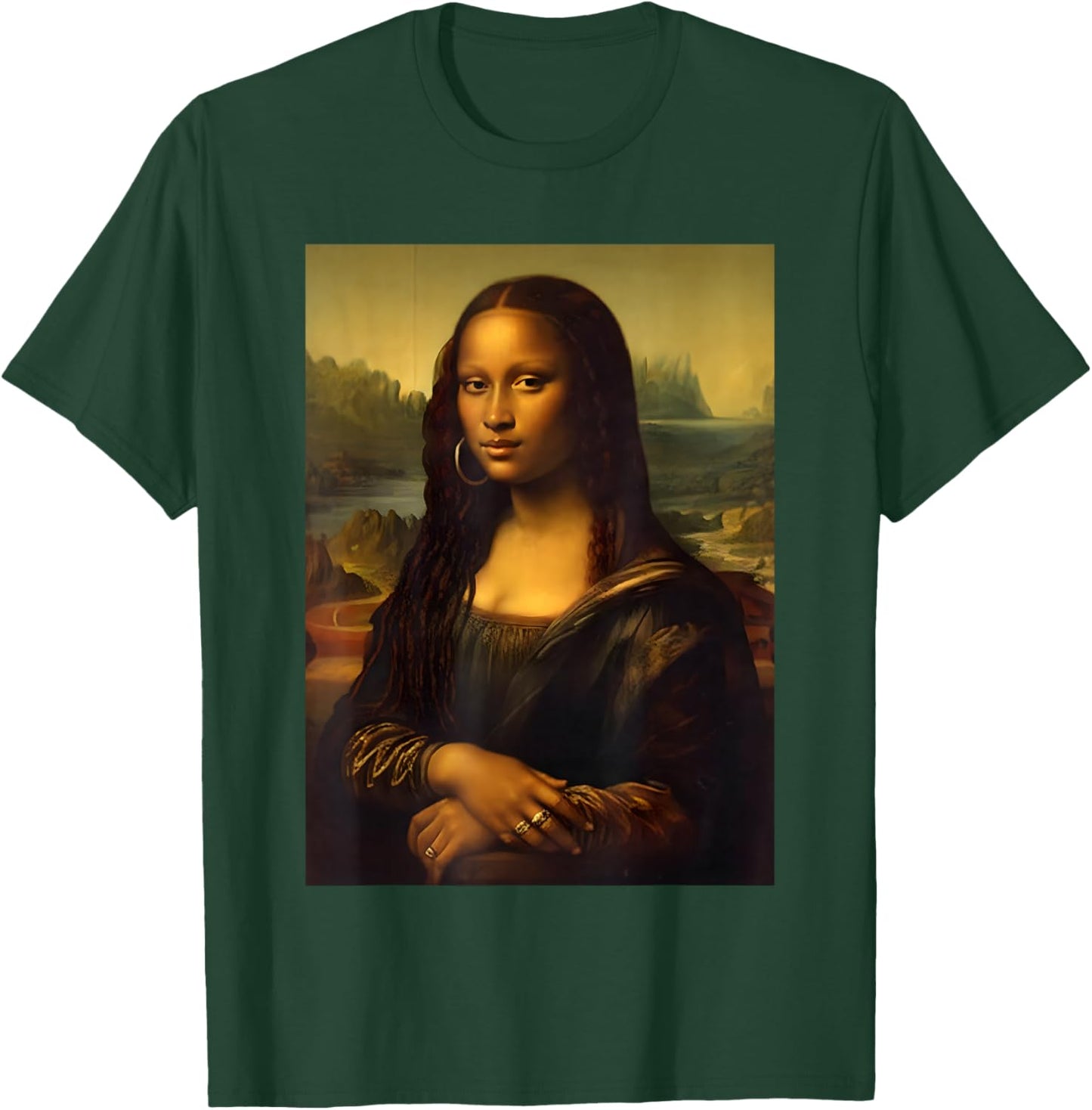 Black Mona Lisa African American Black History Month T-Shirt - T-Shirt | Forest
