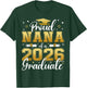 Proud Nana of a Class of 2026 Graduate Senior Graduation T-Shirt - T-Shirt | Forest