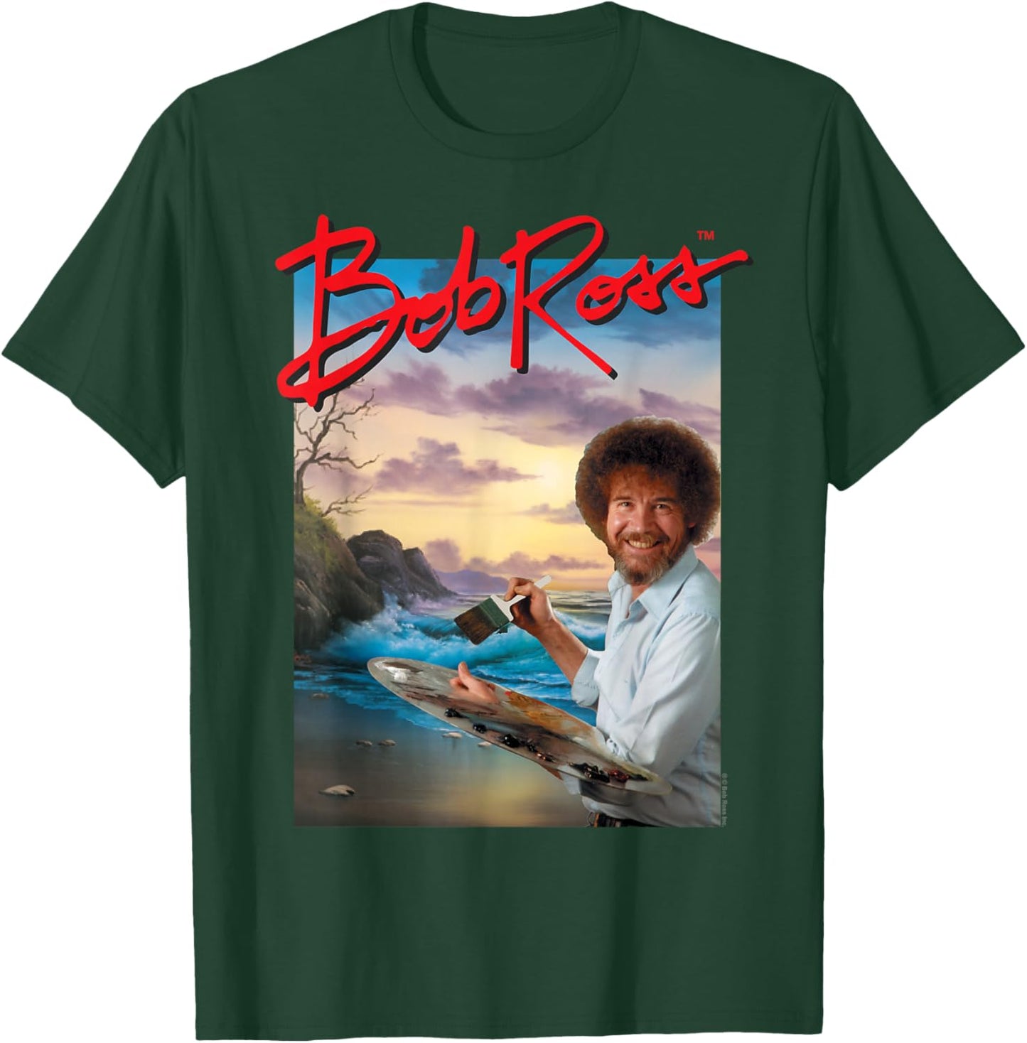 Bob Ross Ocean Painter T-Shirt - T-Shirt | Forest