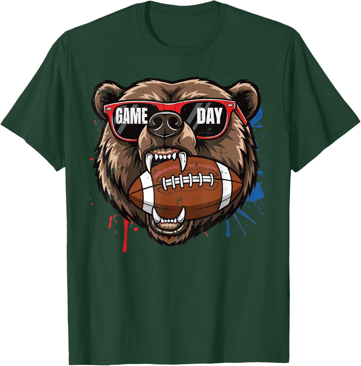 Bear Sunglasses Men Women Kids Boys Girls Youth Teen T-Shirt - T-Shirt | Forest