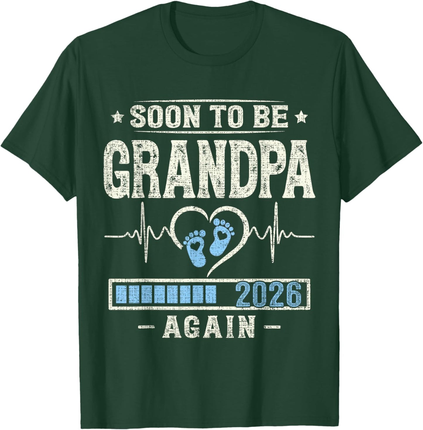 Soon to Be Grandpa Again 2026 Pregnancy Expecting Baby Funny T-Shirt - T-Shirt | Forest