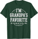Grandpa's Favorite Grandchild Funny Grandson Granddaughter T-Shirt - T-Shirt | Forest