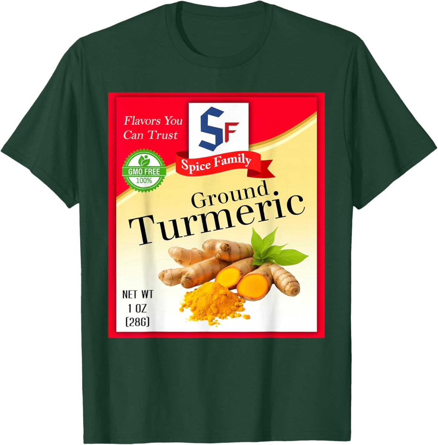 Ground Turmeric Spice Group Costume Family Matching Outfit T-Shirt - T-Shirt | Forest