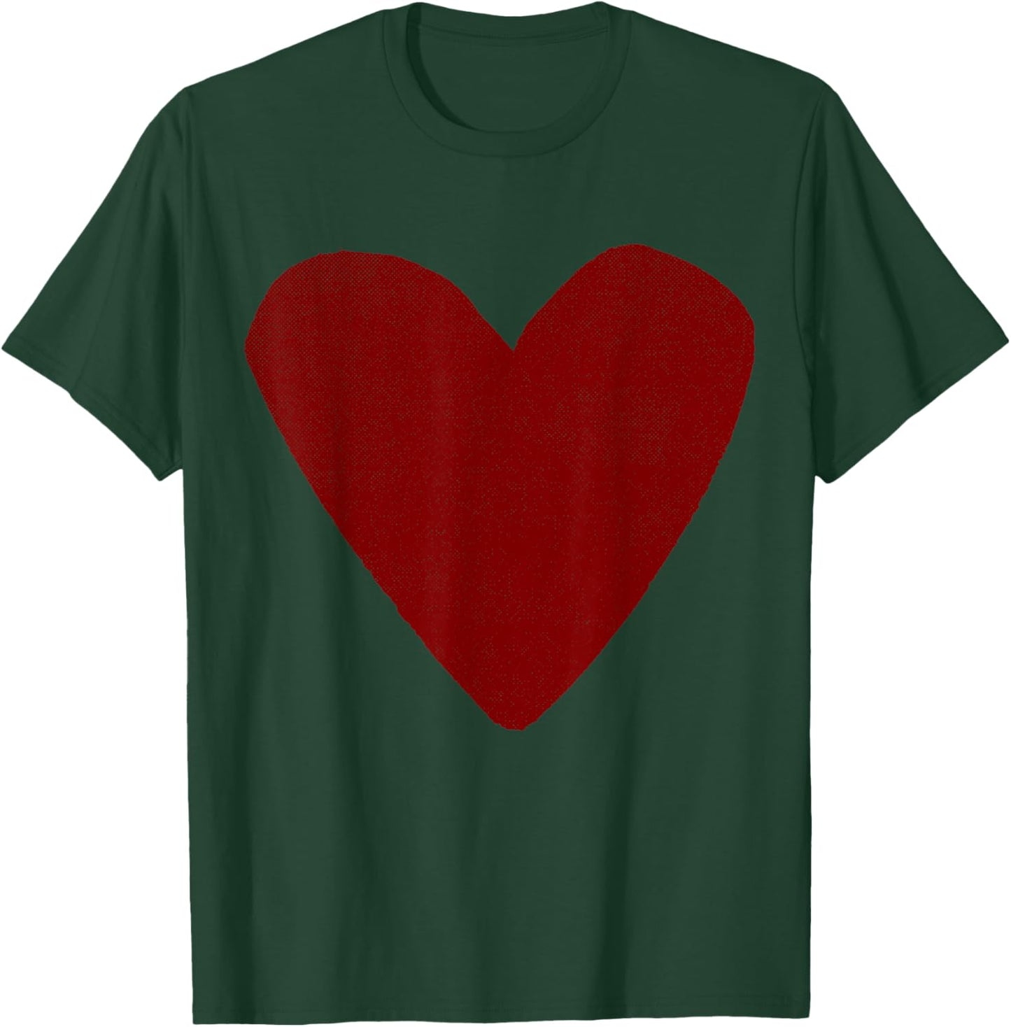 Boho Tops Valentines Day Cute Girls Maroon Heart T-Shirt - T-Shirt | Forest