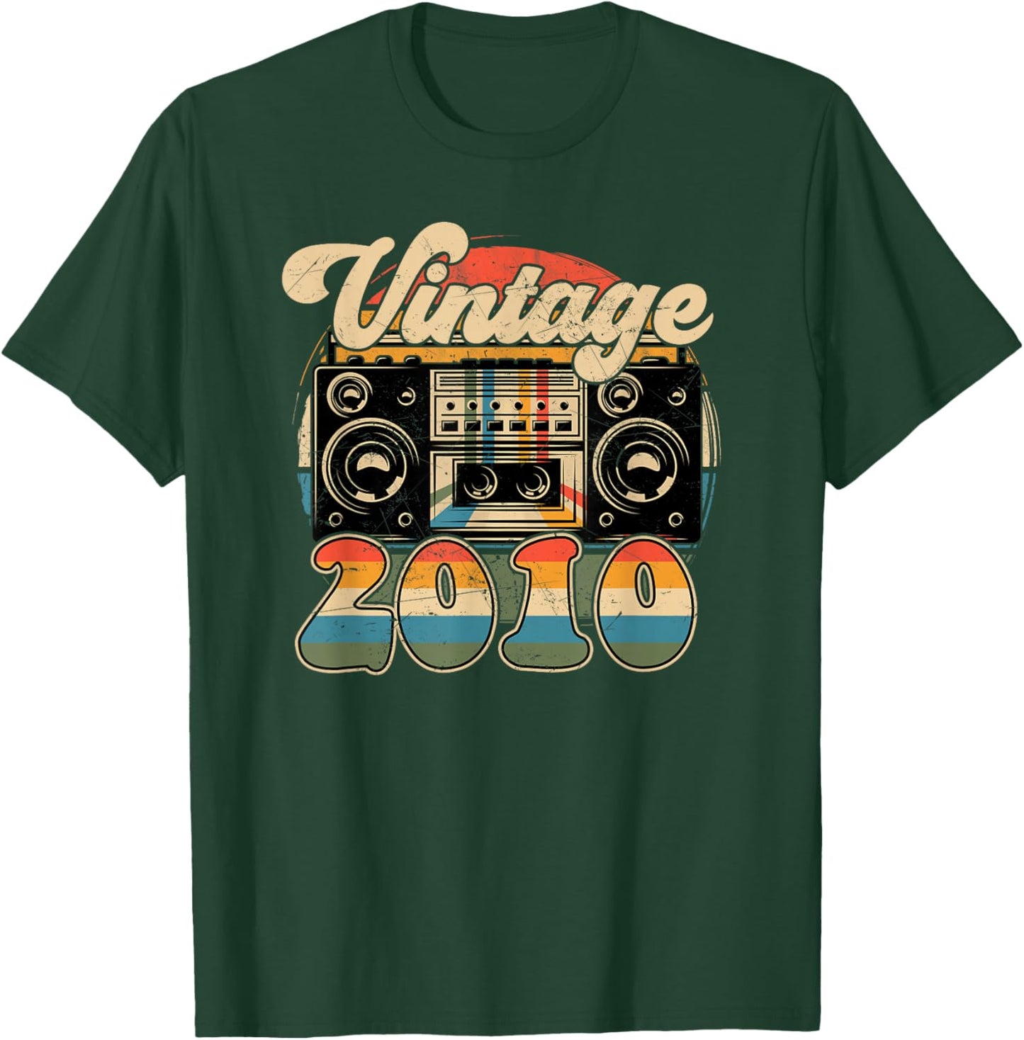 16th Birthday Retro Vintage 2010 Men Women T-Shirt - T-Shirt | Forest