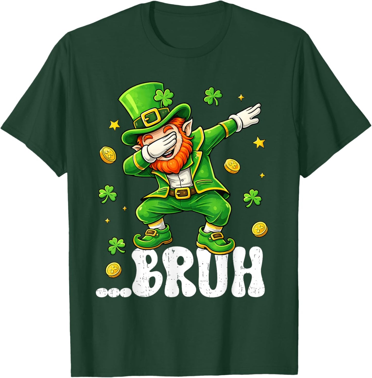 Dabbing Leprechaun St Patrick's Day Boys Girls Dab Dance T-Shirt - T-Shirt | Forest