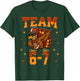 Team 67 Thanksgiving Turkey Football Boys Kids Six Seven T-Shirt - T-Shirt | Forest